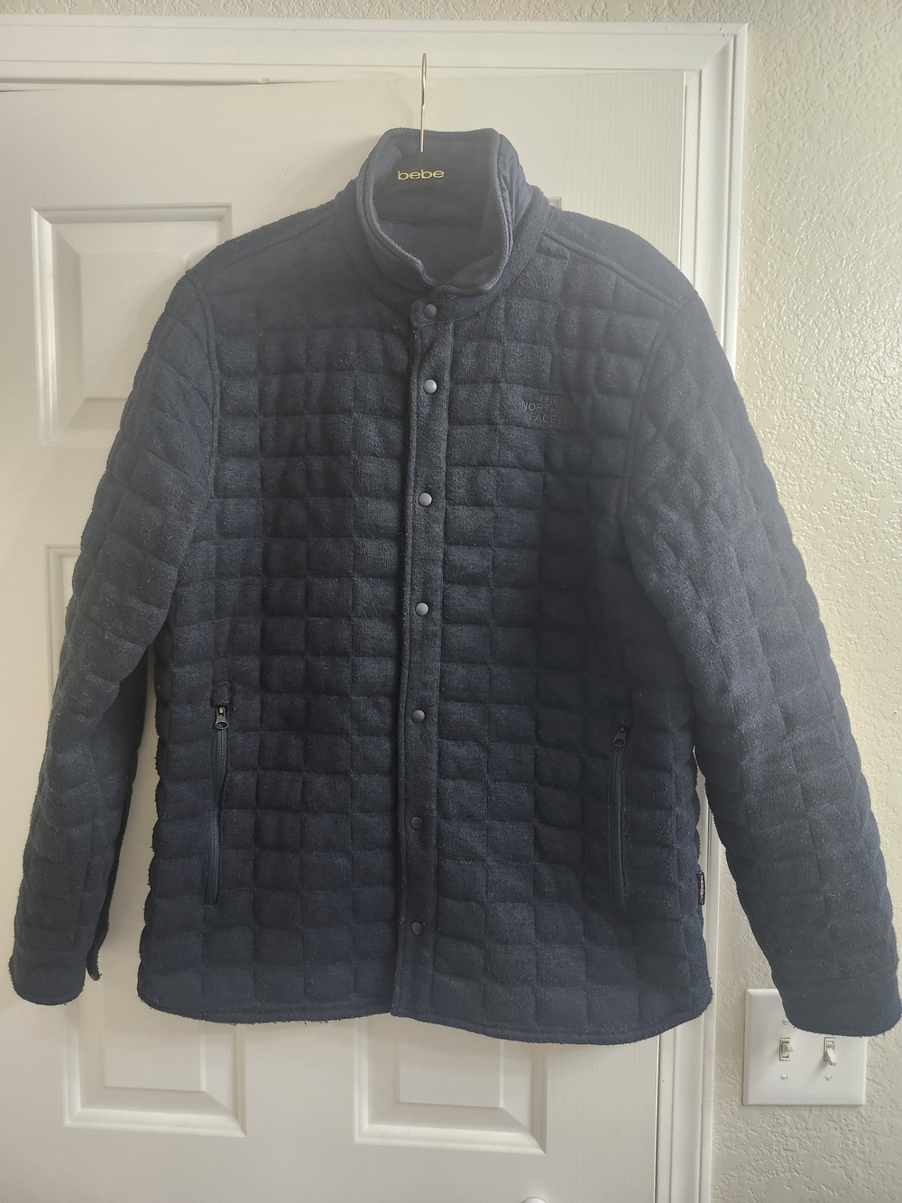 The North Face Men's Dark Blue Quilted Snap Jacket